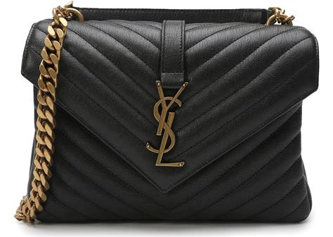 ysl black logo bag|cream ysl bag.